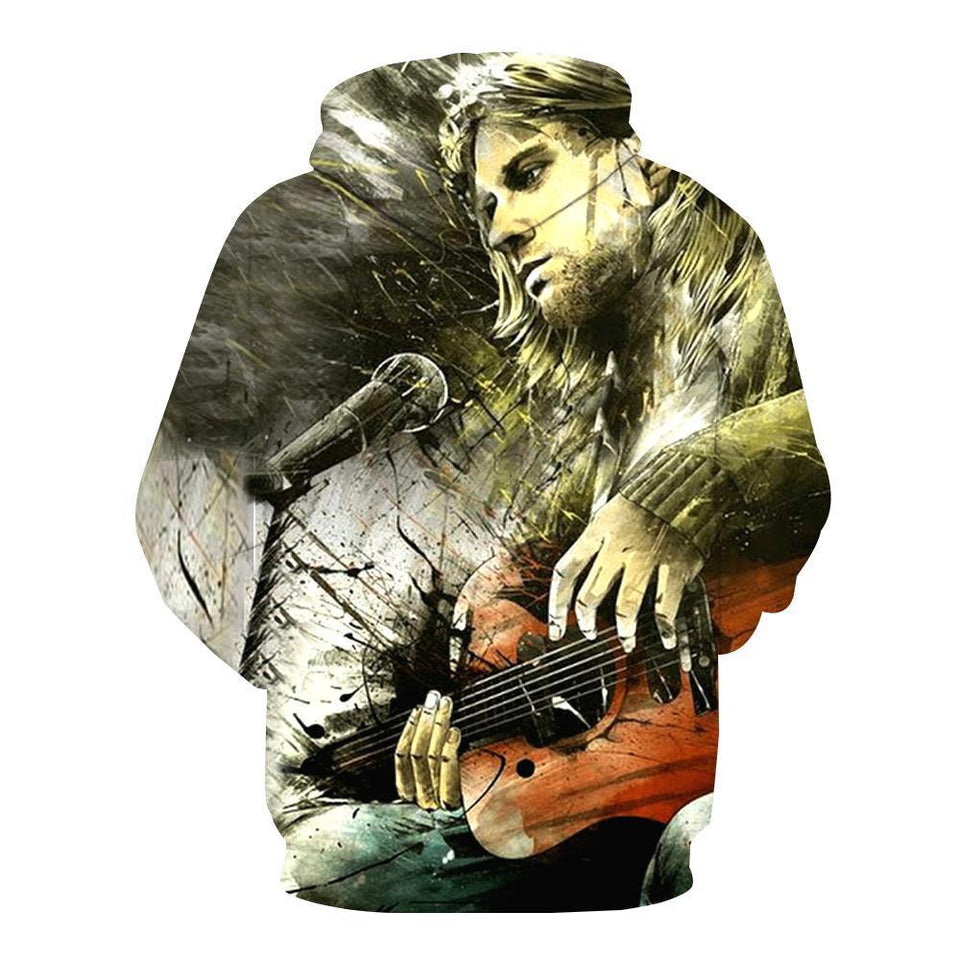 Kurt Cobain 3D full over print Hoodie, Sweater, TShirt LK-005