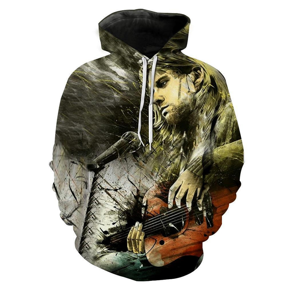 Kurt Cobain 3D full over print Hoodie, Sweater, TShirt LK-005
