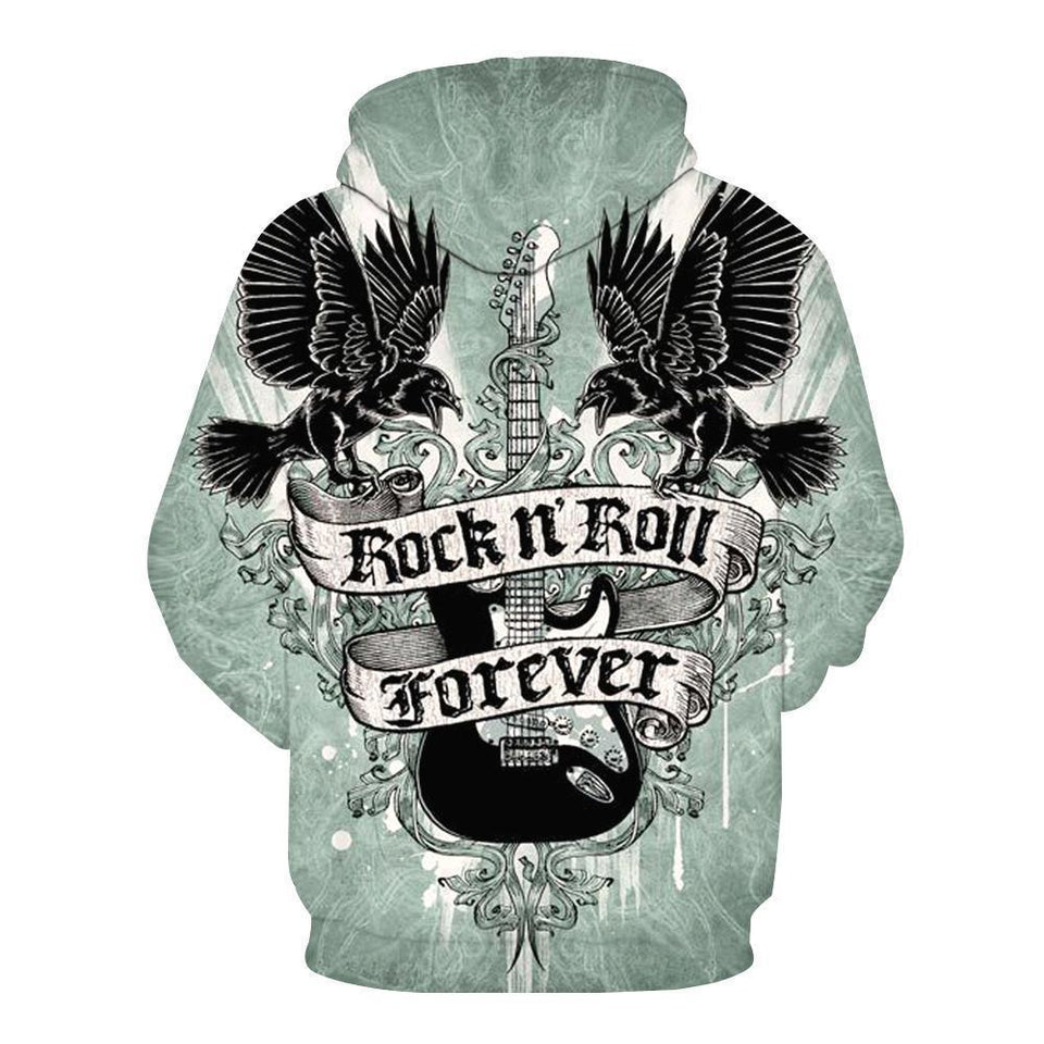 Rock N Roll 3D full over print Hoodie, Sweater, TShirt LK-026