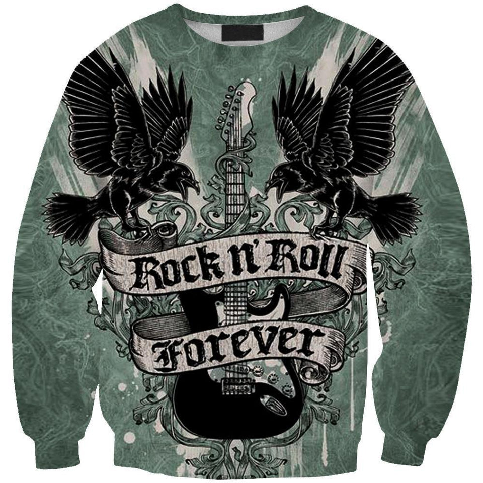 Rock N Roll 3D full over print Hoodie, Sweater, TShirt LK-026
