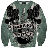 Rock N Roll 3D full over print Hoodie, Sweater, TShirt LK-026
