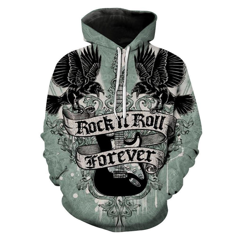 Rock N Roll 3D full over print Hoodie, Sweater, TShirt LK-026