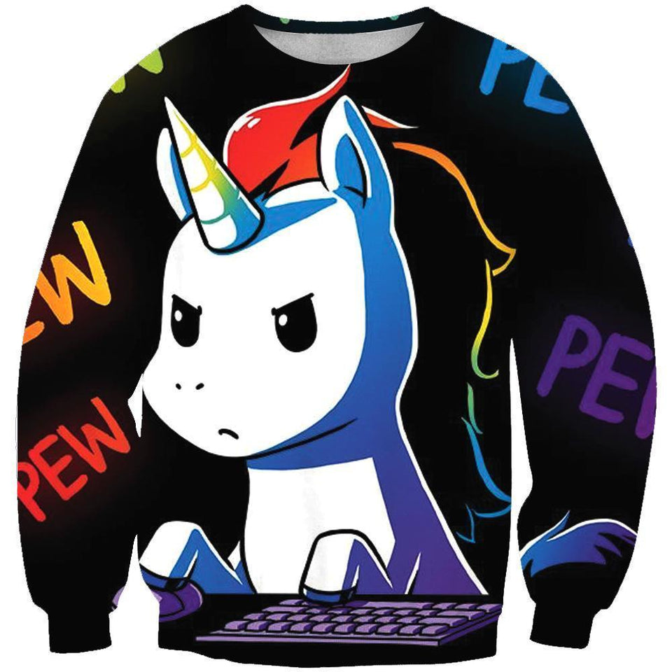 Unicorn 3D full over print Hoodie, Sweater, TShirt TS-066