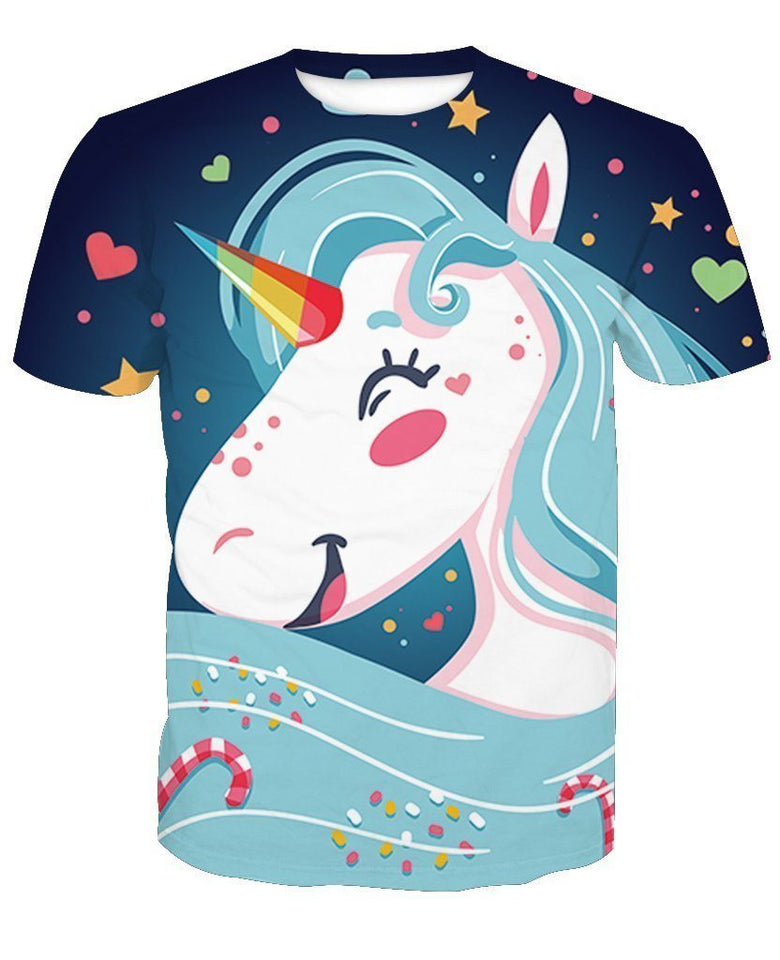 Unicorn 3D full over print Hoodie, Sweater, TShirt TS-067