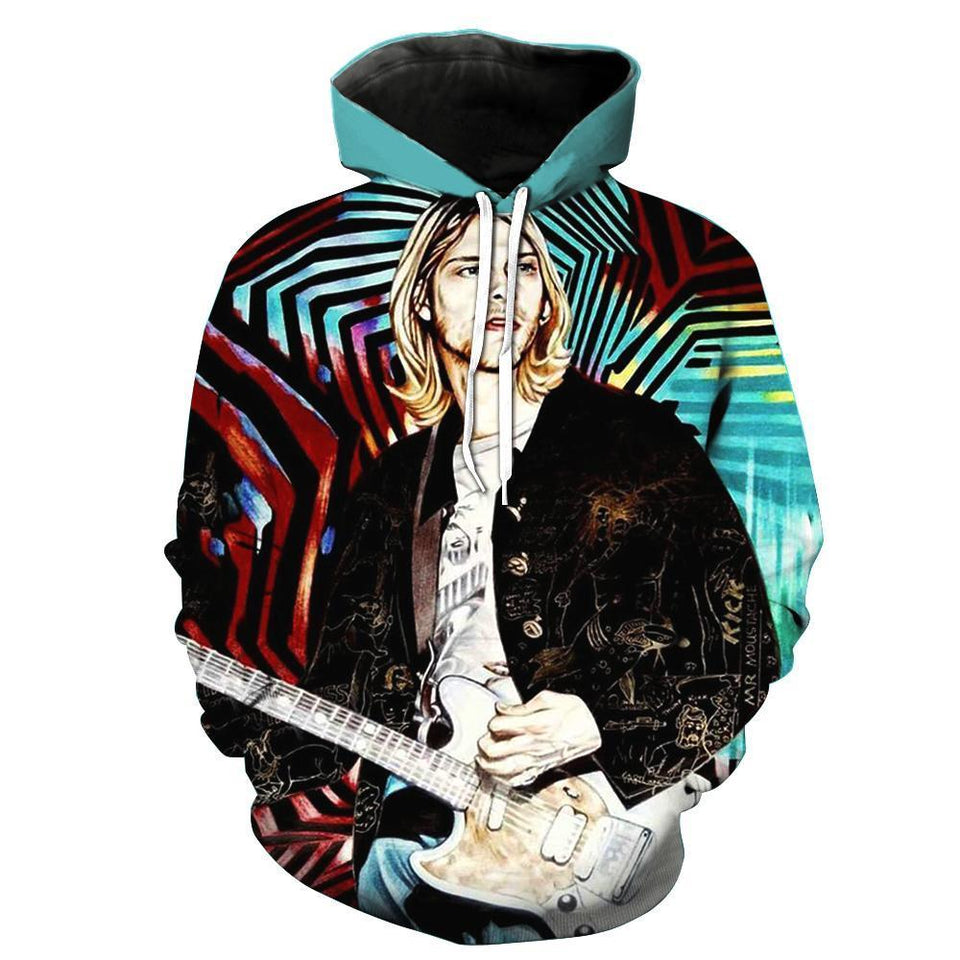 Kurt Cobain 3D full over print Hoodie, Sweater, TShirt LK-041