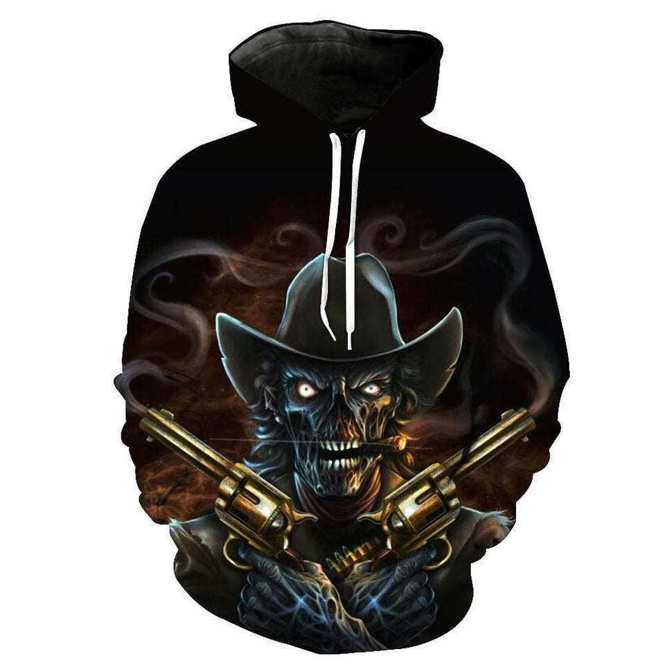 Skull-printed-tee-T-shirt-sweater-zip-hoodies-tank-top-for-men-women
