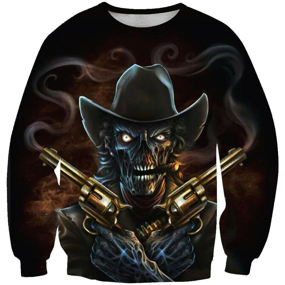 Skull-printed-tee-T-shirt-sweater-zip-hoodies-tank-top-for-men-women