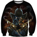 Skull-printed-tee-T-shirt-sweater-zip-hoodies-tank-top-for-men-women