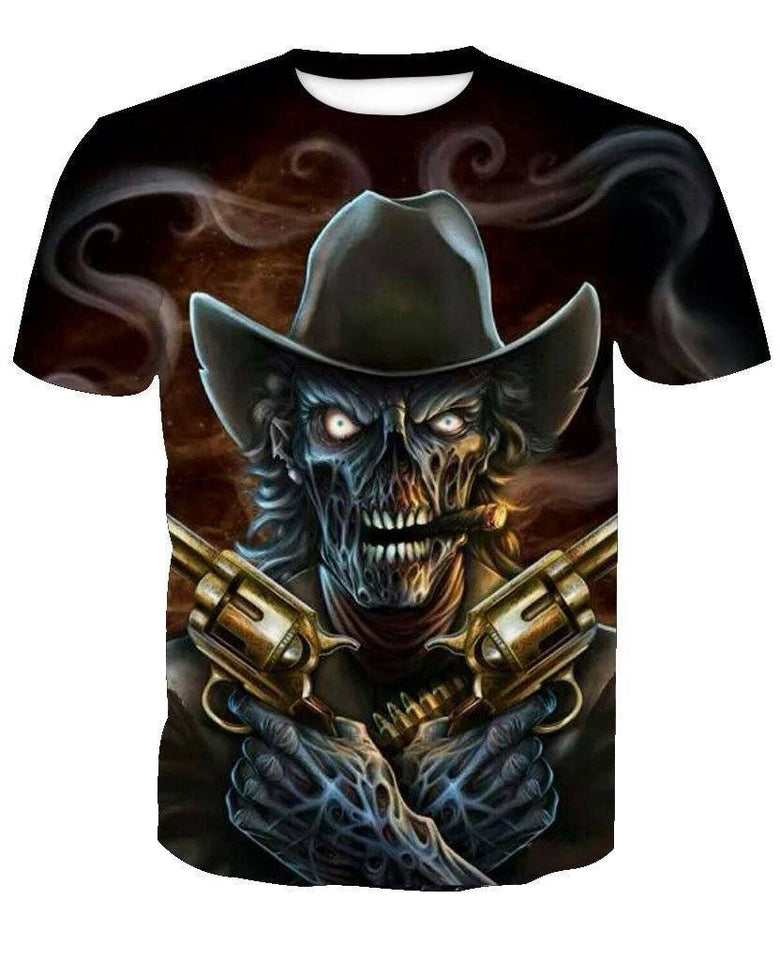 Skull-printed-tee-T-shirt-sweater-zip-hoodies-tank-top-for-men-women