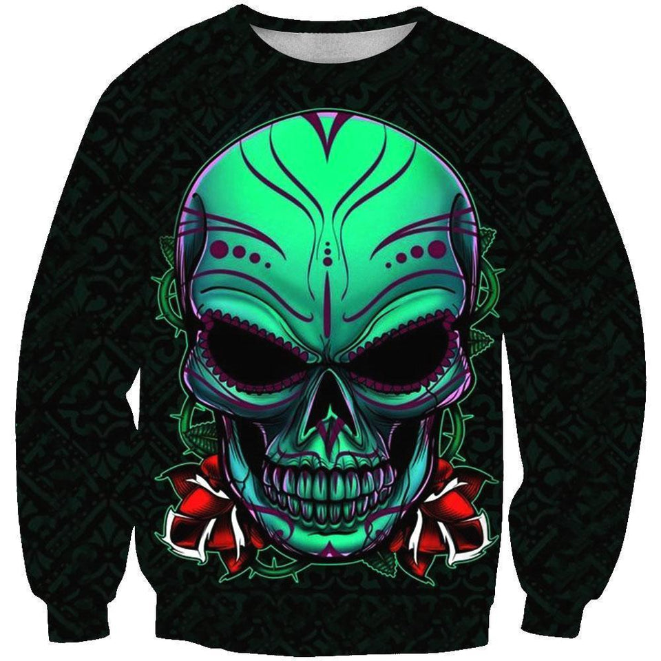 Skull-printed-tee-T-shirt-sweater-zip-hoodies-tank-top-for-men-women