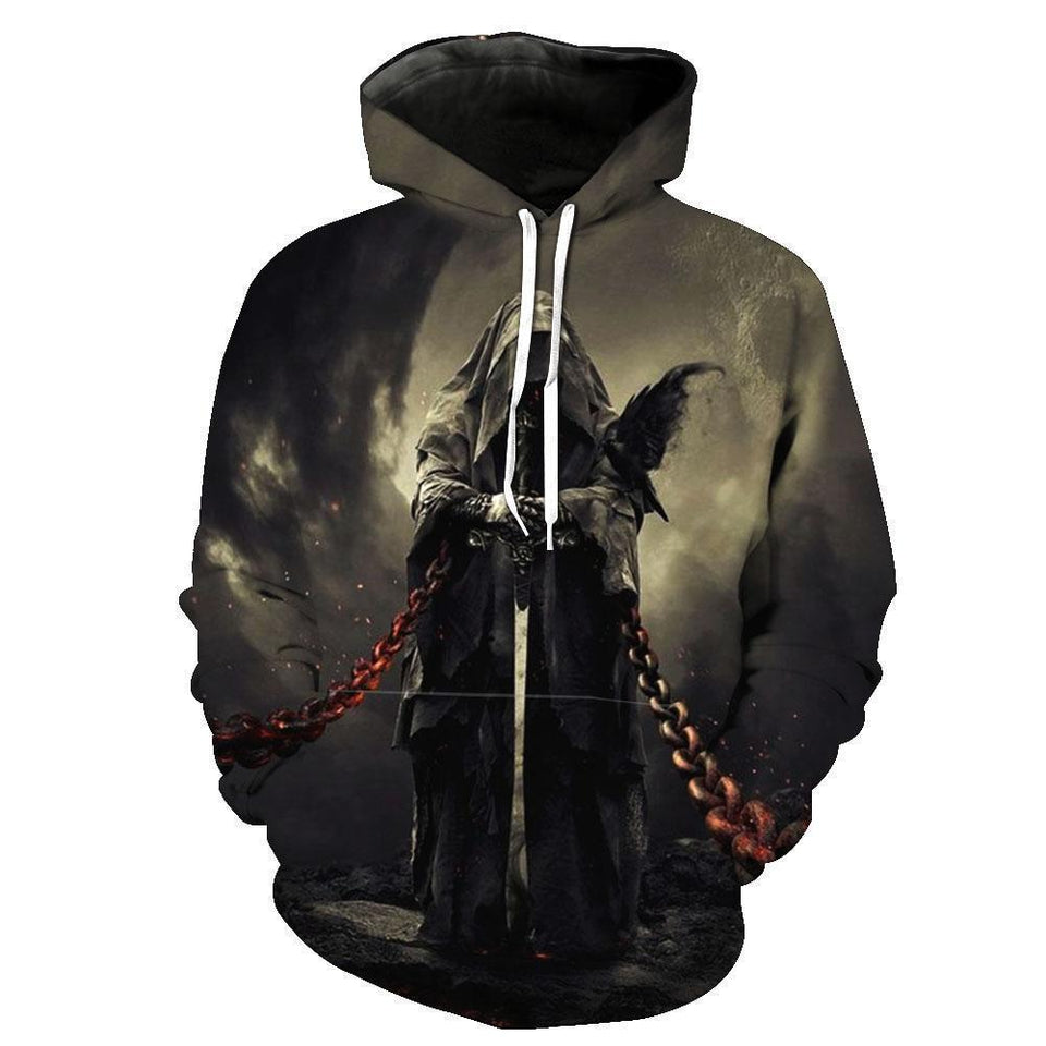 Skull-printed-tee-T-shirt-sweater-zip-hoodies-tank-top-for-men-women