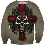 Skull-printed-tee-T-shirt-sweater-zip-hoodies-tank-top-for-men-women