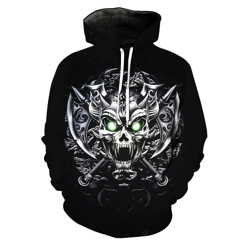 Skull-printed-tee-T-shirt-sweater-zip-hoodies-tank-top-for-men-women
