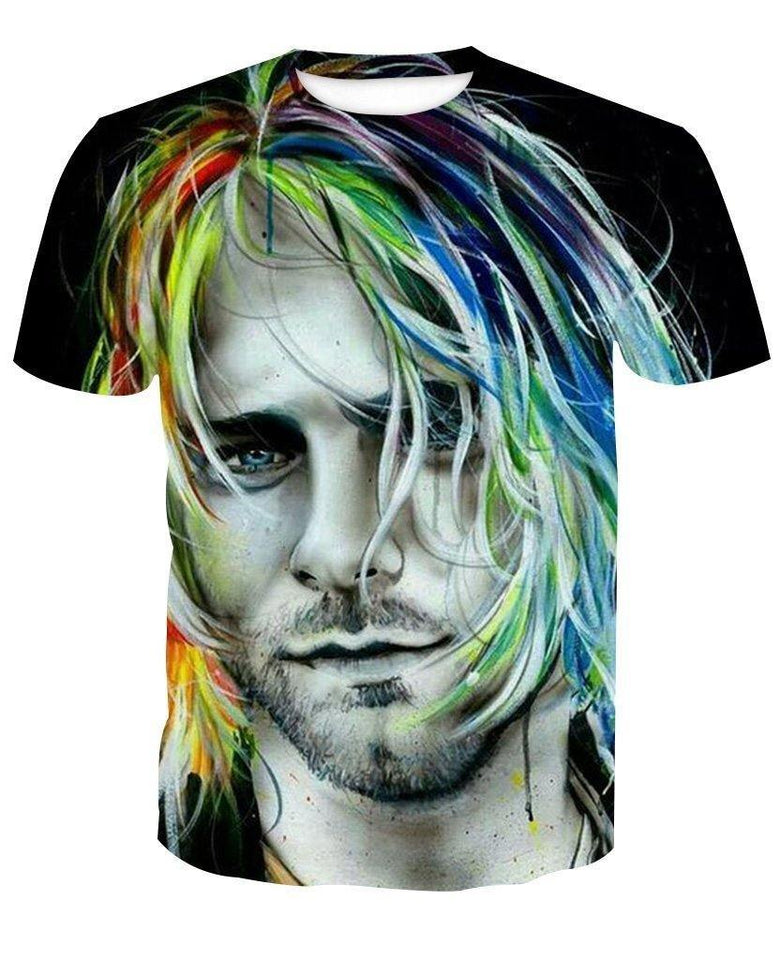 Kurt Cobain 3D full over print Hoodie, Sweater, TShirt LK-040