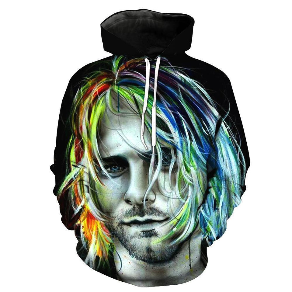 Kurt Cobain 3D full over print Hoodie, Sweater, TShirt LK-040