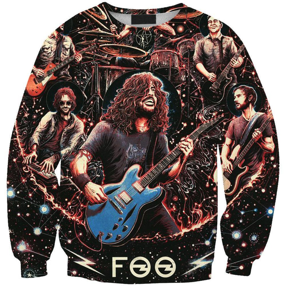 Foo Fighters 3D full over print Hoodie, Sweater, TShirt LK-060