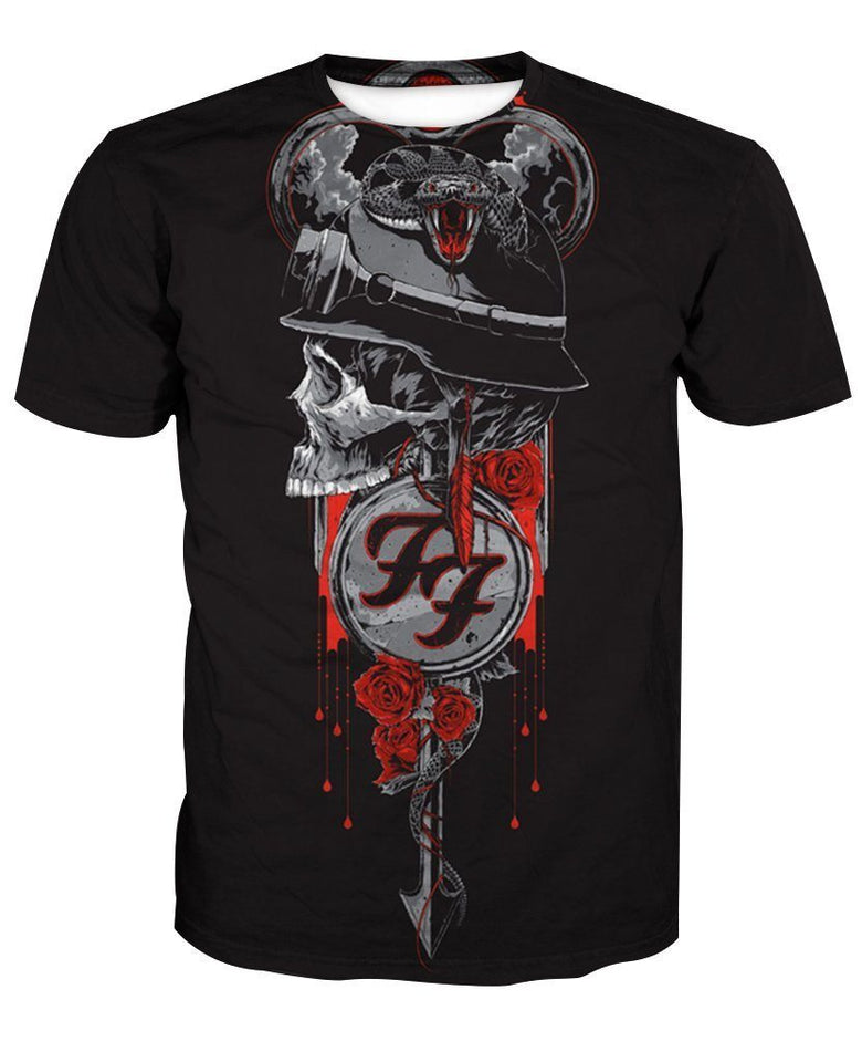 Foo Fighters 3D full over print Hoodie, Sweater, TShirt LK-065