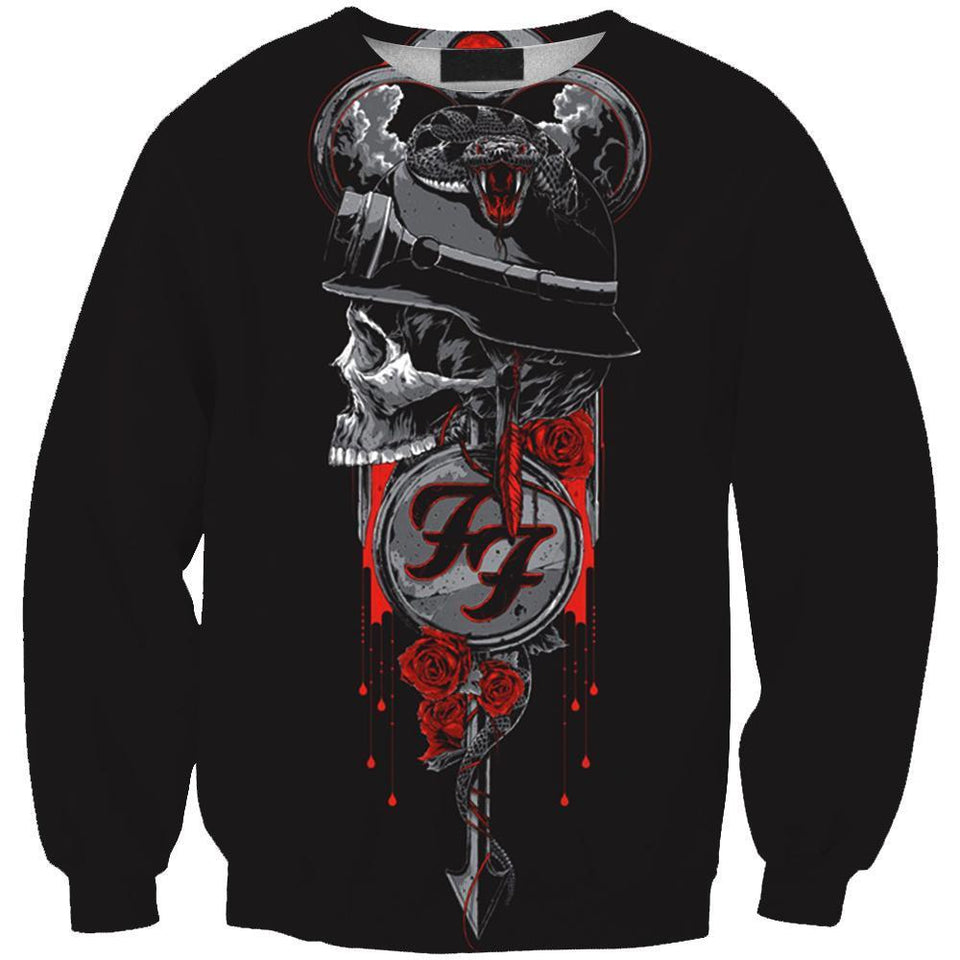 Foo Fighters 3D full over print Hoodie, Sweater, TShirt LK-065