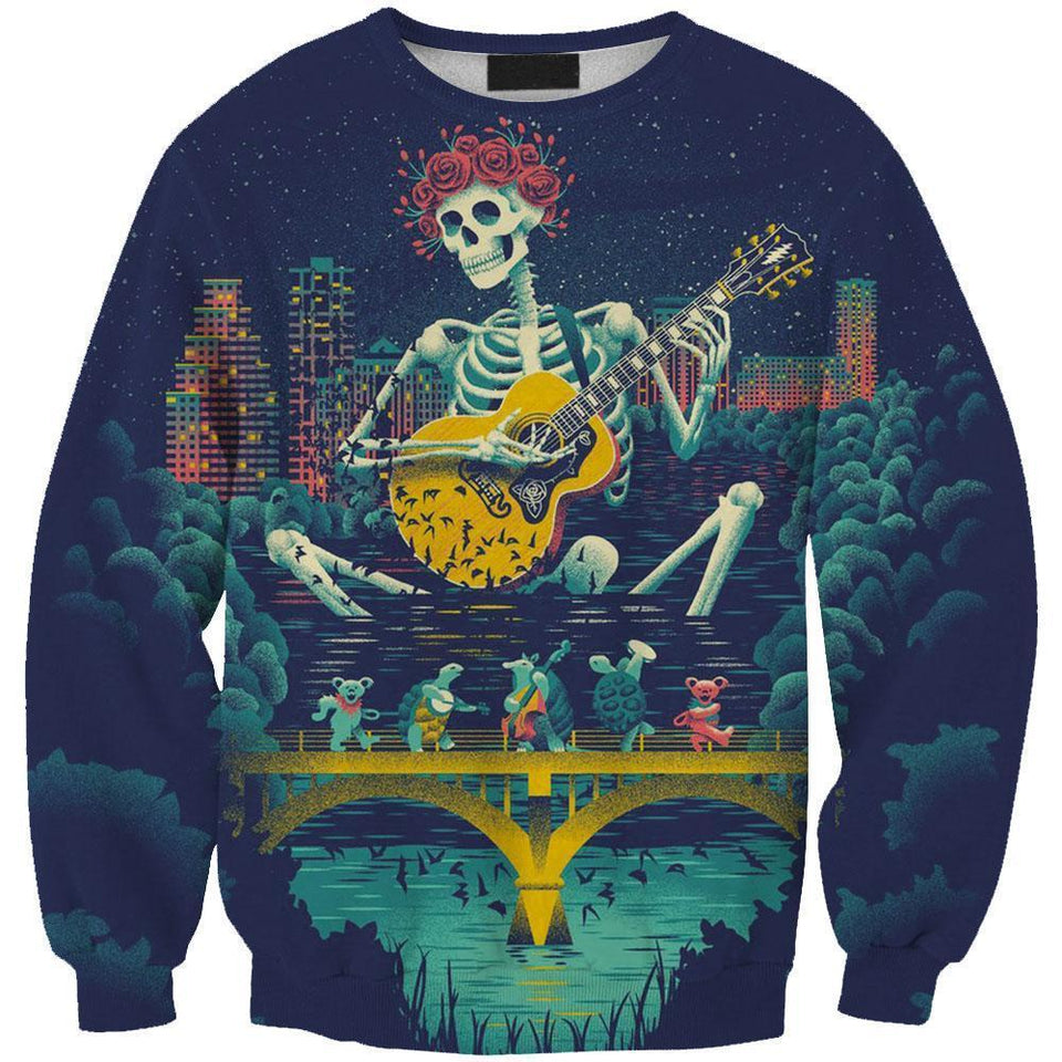 Grateful Dead-Skull-printed-tee-T-shirt-sweater-zip-hoodies-tank-top-for-men-women
