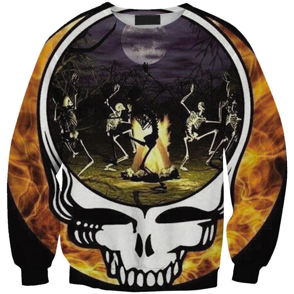 Grateful Dead-Skull-printed-tee-T-shirt-sweater-zip-hoodies-tank-top-for-men-women
