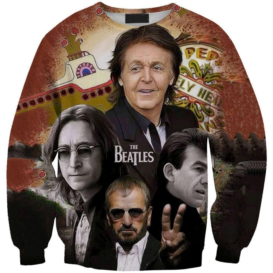 THE BEATLES 3D full over print Hoodie, Sweater, TShirt LK-112