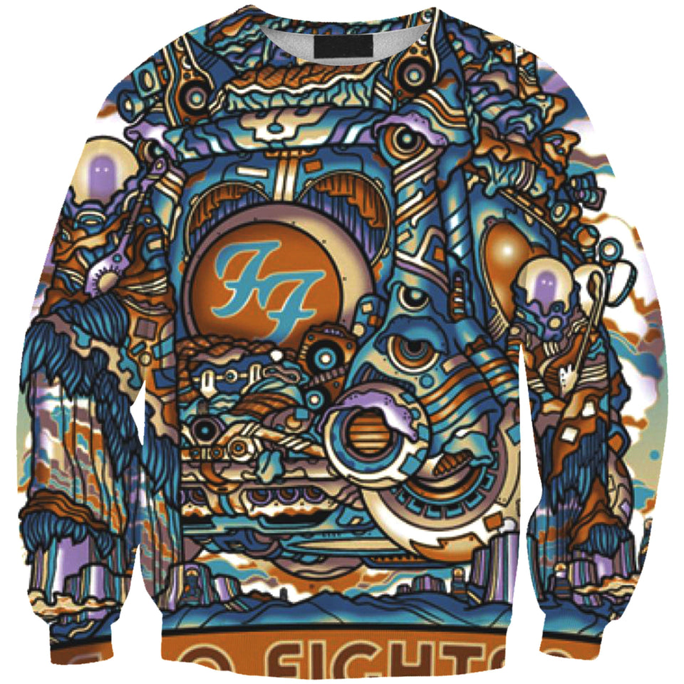 Foo Fighters 3D full over print Hoodie, Sweater, TShirt RH-196