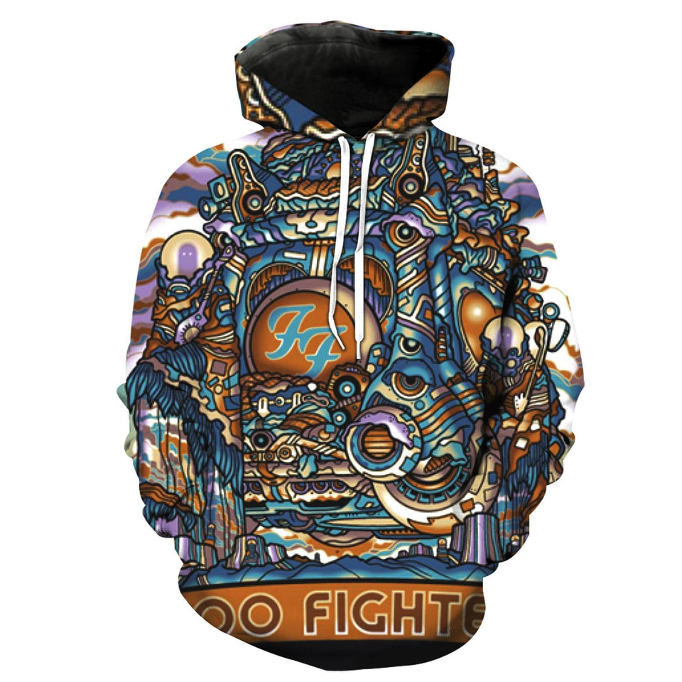 Foo Fighters 3D full over print Hoodie, Sweater, TShirt RH-196