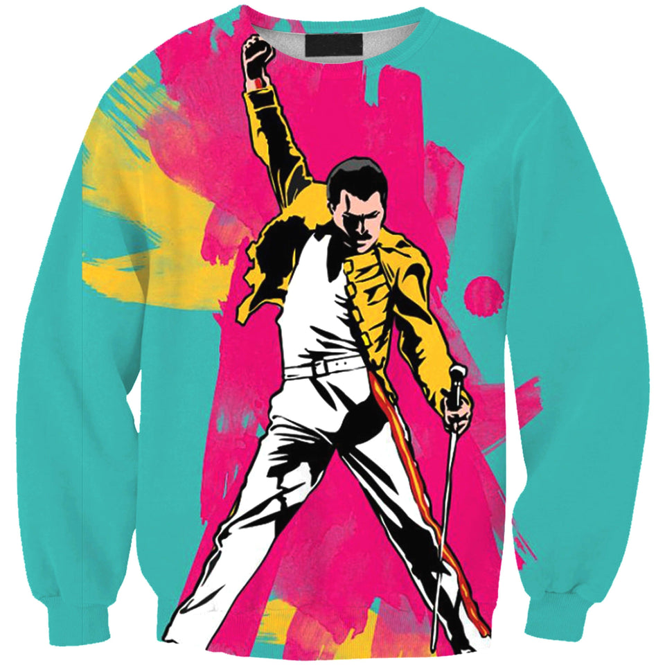 Freddie Mercury 3D full over print Hoodie, Sweater, TShirt RH-181