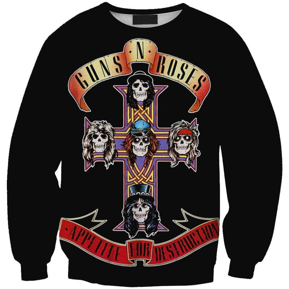 Guns N' Roses 3D full over print Hoodie, Sweater, TShirt LK-169