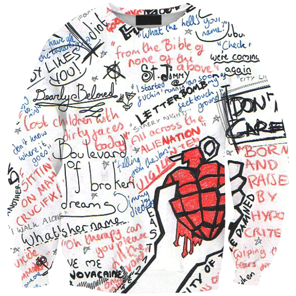 Green Day Band 3D full over print Hoodie, Sweater, TShirt RH-169
