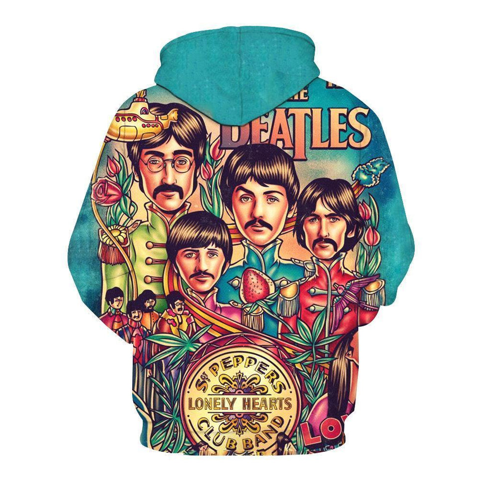 THE BEATLES 3D full over print Hoodie, Sweater, TShirt TS-001