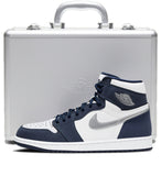 Nike Air Jordan 1 Retro High co.JP 'Midnight Navy' Suitcase Special Box White/Midnight Navy/Metallic Silver DB5877-100 01