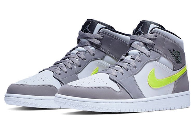 Nike Air Jordan 1 Mid Grey Volt 554724-072 01