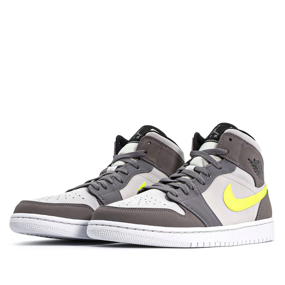 Nike Air Jordan 1 Mid Grey Volt 554724-072 01