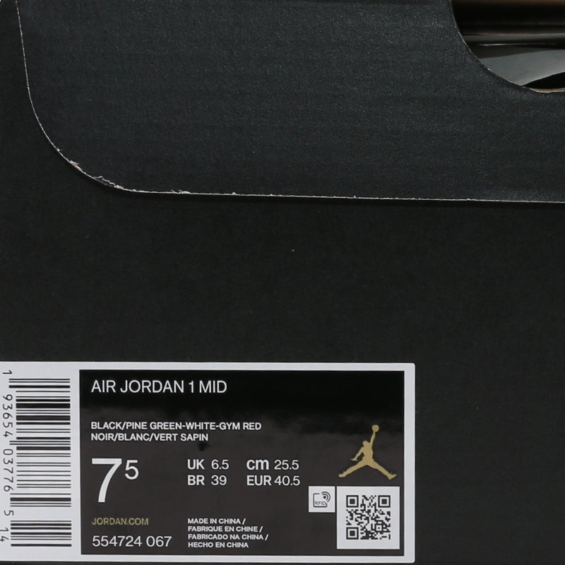 Nike Air Jordan 1 Mid Green Toe 554724-067 01