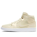 Womens WMNS Air Jordan 1 Mid SE Goose Feather Yellow CK6587-200 01