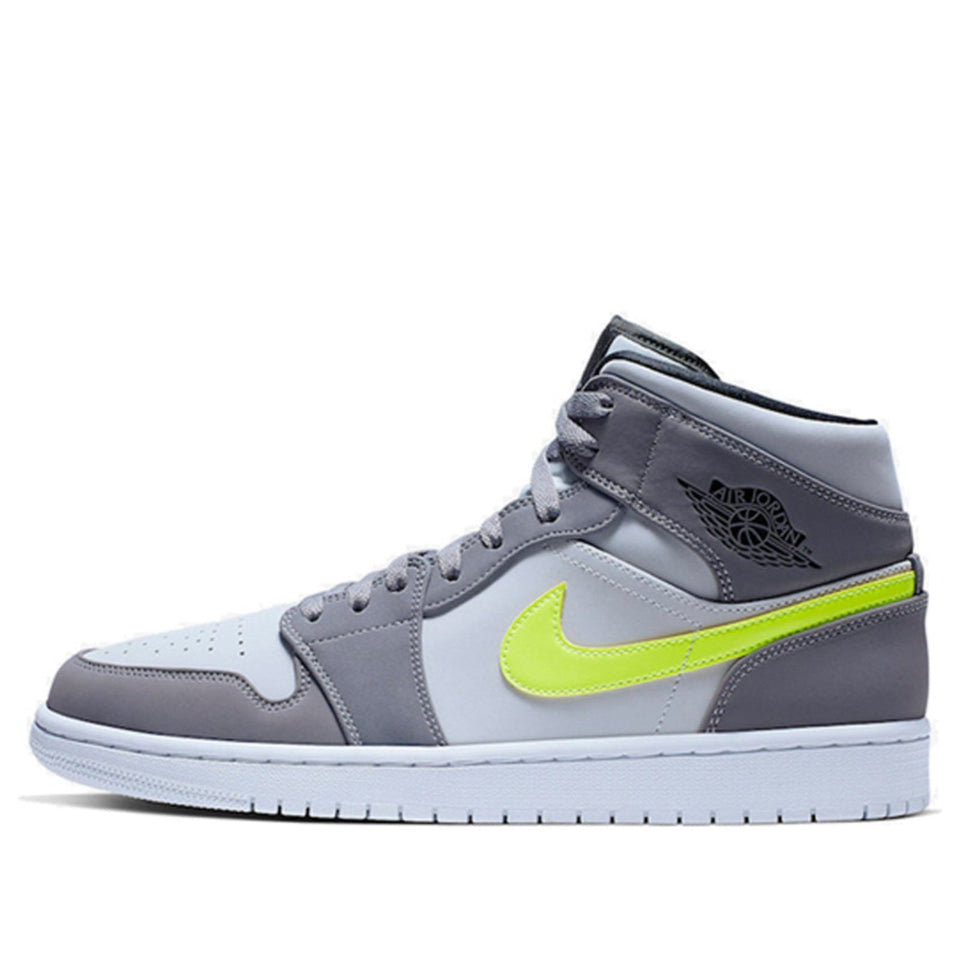 Nike Air Jordan 1 Mid Grey Volt 554724-072 01
