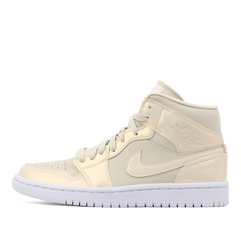 Womens WMNS Air Jordan 1 Mid SE Goose Feather Yellow CK6587-200 01