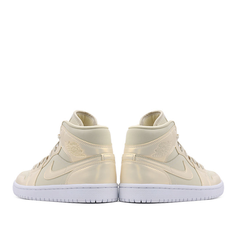 Womens WMNS Air Jordan 1 Mid SE Goose Feather Yellow CK6587-200 01