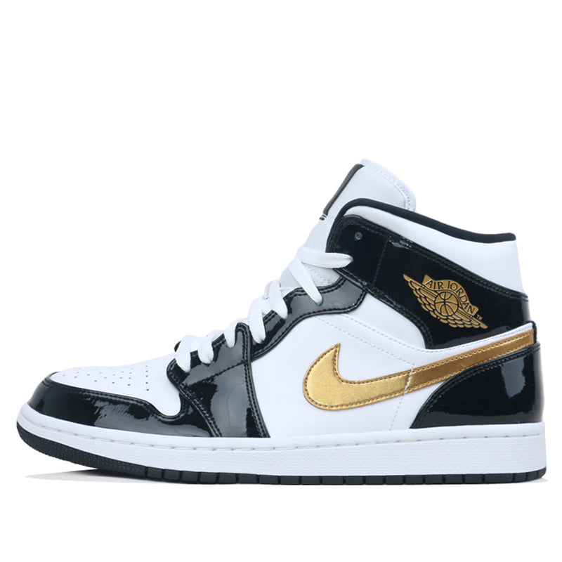 Nike Air Jordan 1 Mid SE Black Metallic Gold 852542-007 01