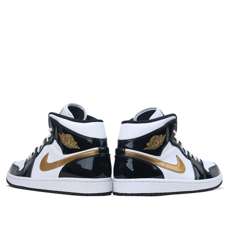 Nike Air Jordan 1 Mid SE Black Metallic Gold 852542-007 01