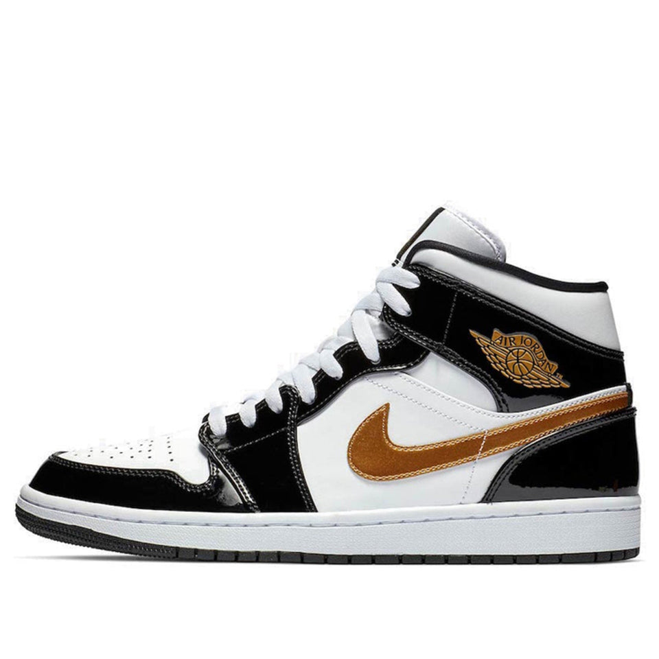 Nike Air Jordan 1 Mid SE Black Metallic Gold 852542-007 01