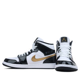 Nike Air Jordan 1 Mid SE Black Metallic Gold 852542-007 01