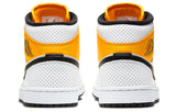 Womens WMNS Air Jordan 1 Mid Perforated - White University Gold BQ6472-107 01