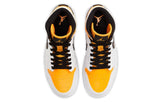 Womens WMNS Air Jordan 1 Mid Perforated - White University Gold BQ6472-107 01