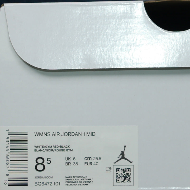 Womens WMNS Air Jordan 1 Mid White Black BQ6472-101 01