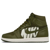 Nike Air Jordan 1 Retro High OG Swoosh - Olive 555088-300 01
