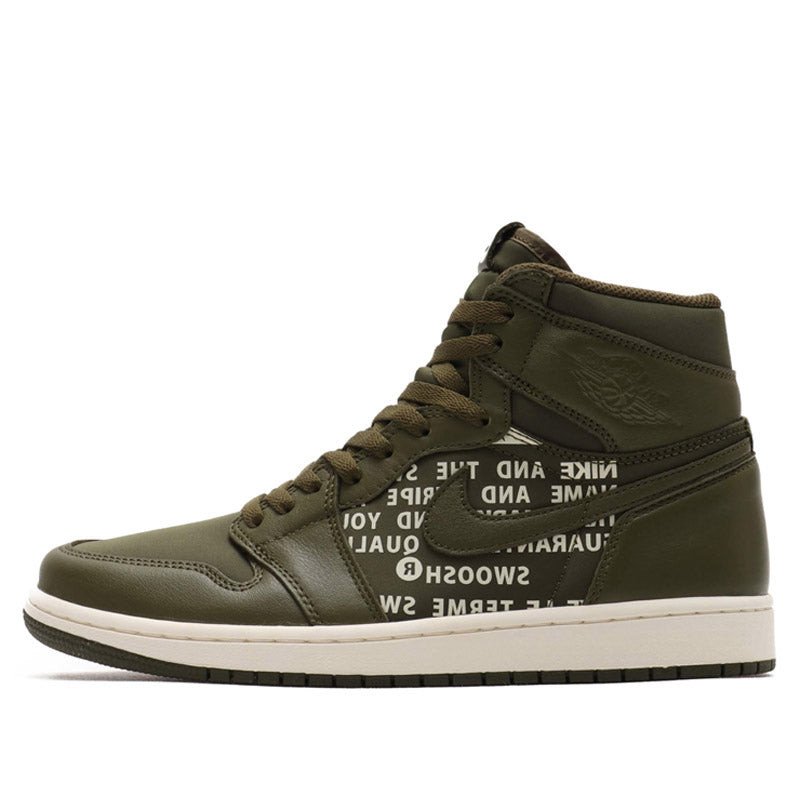 Nike Air Jordan 1 Retro High OG Swoosh - Olive 555088-300 01