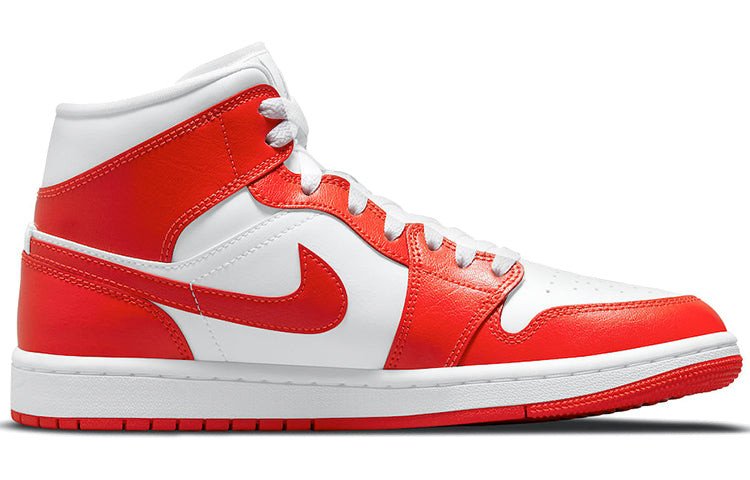 Womens Air Jordan 1 Mid Orange White BQ6472-116 01