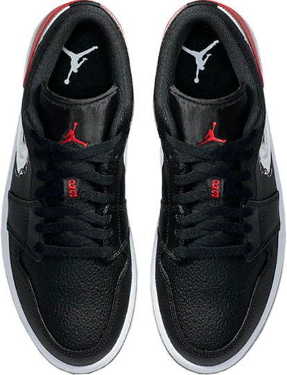 Nike Air Jordan 1 Low 'Brushstroke Swoosh - Black Red' DA4659-001 01
